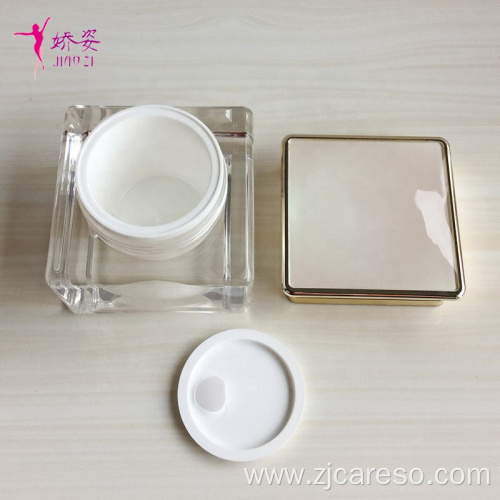 Green Body Cream Bottles, Glass Cosmetic Container